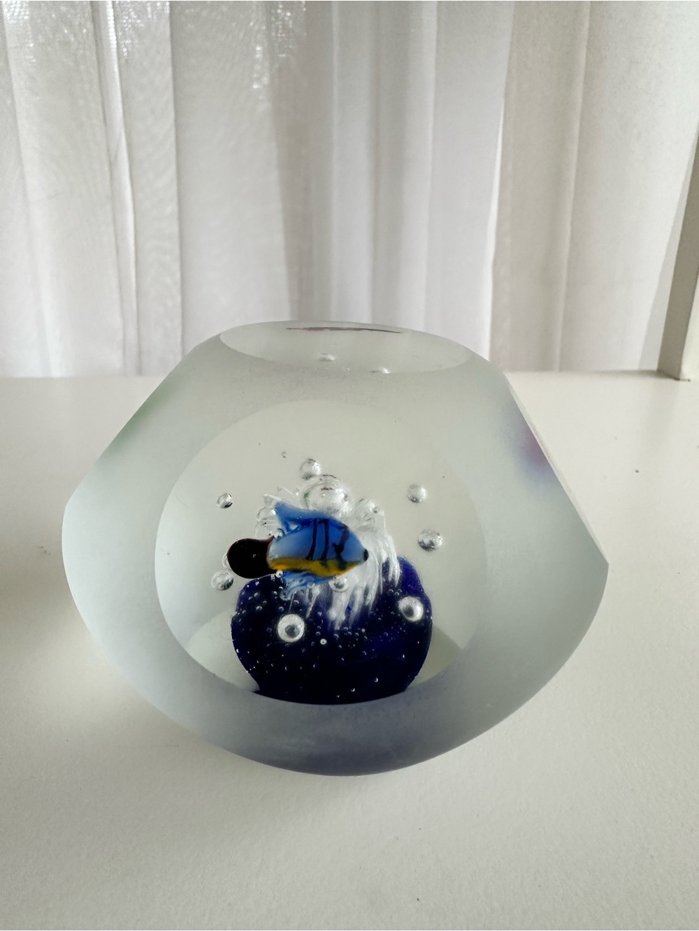 🐟🐠 Murano Style Fish Paperweight - Decorative Aquarium Accent